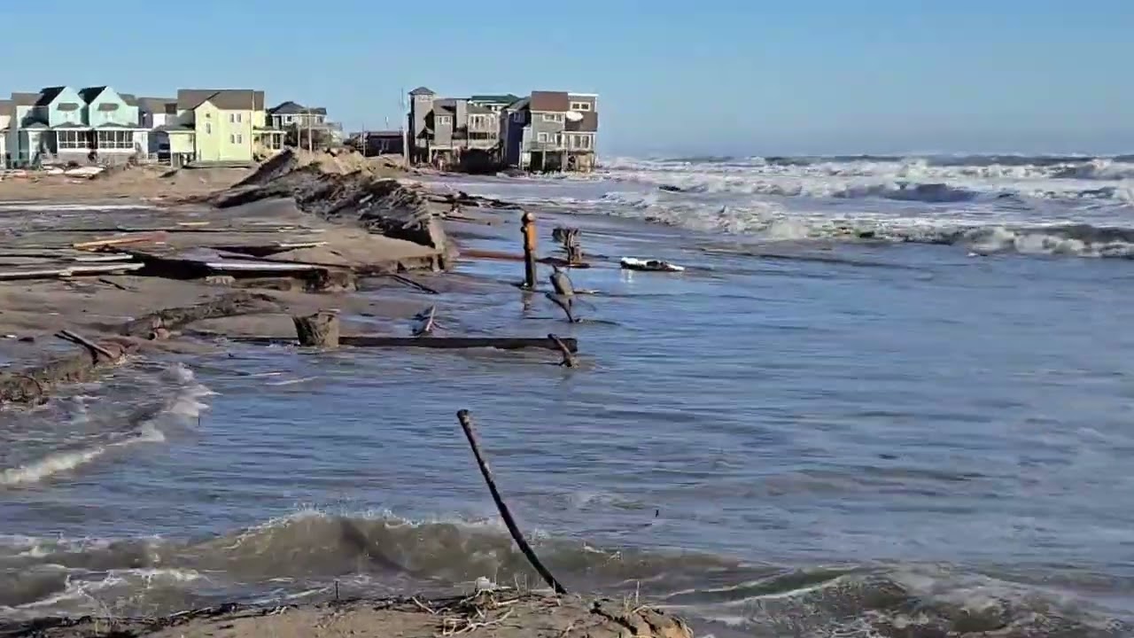 Three oceanfront homes collapse in Buxton between Sunday night and Monday morning.