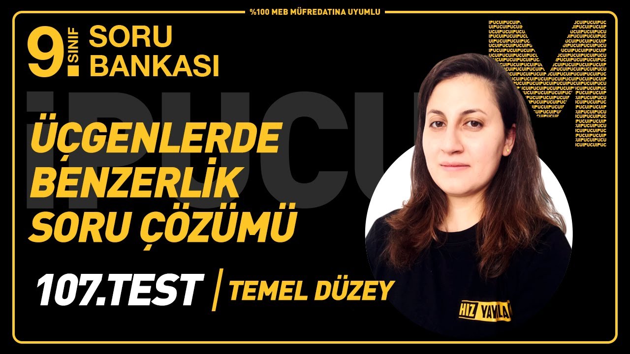 Üçgenlerde Benzerlik Soru Çözümü: 9. Sınıf Matematik Üçgenler Test 107 #tytüçgenler #tytgeometri