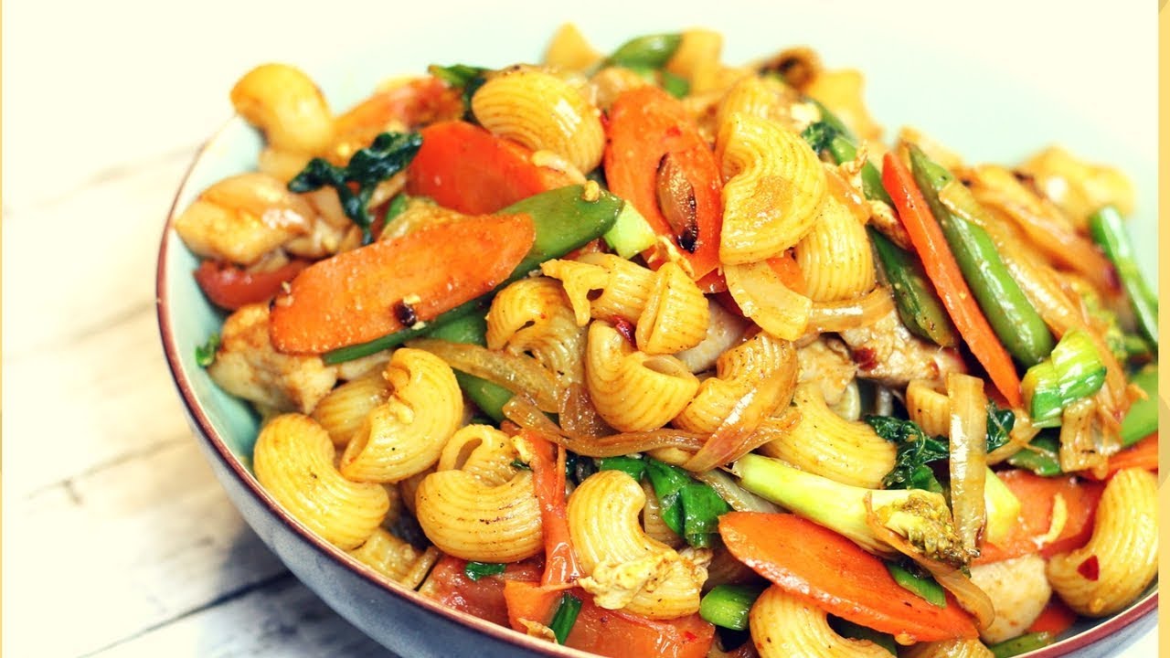 Thai Style Macaroni | Thai Pasta | Stir Fried Macaroni | Pad Macaroni | Thai Pasta Stir Fry