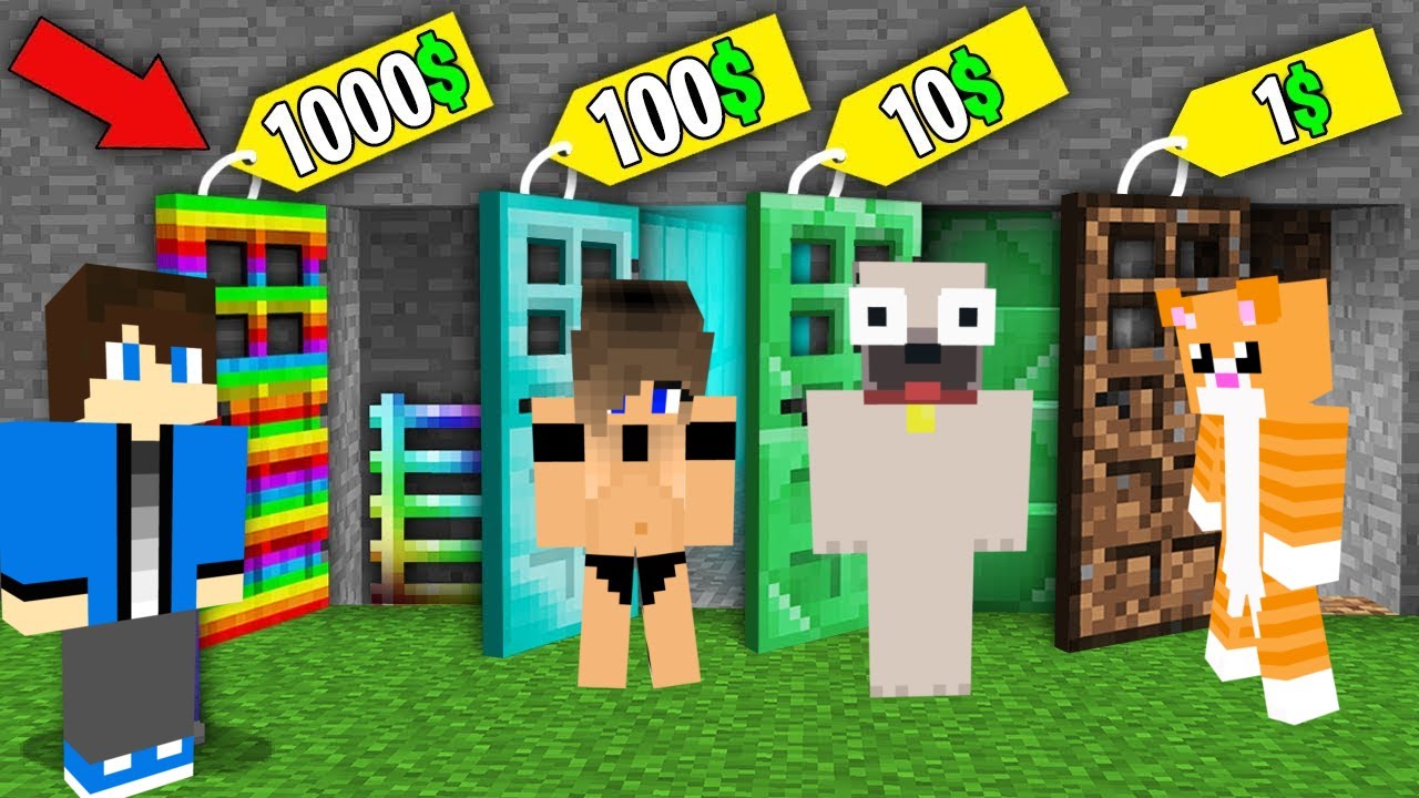 NOOB VS PRO VIDEÓS AJTÓ A MINECRAFTBAN!