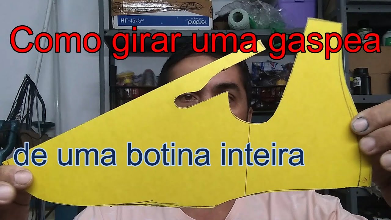 [Giro de uma gaspea de botina}modelagem de calçados