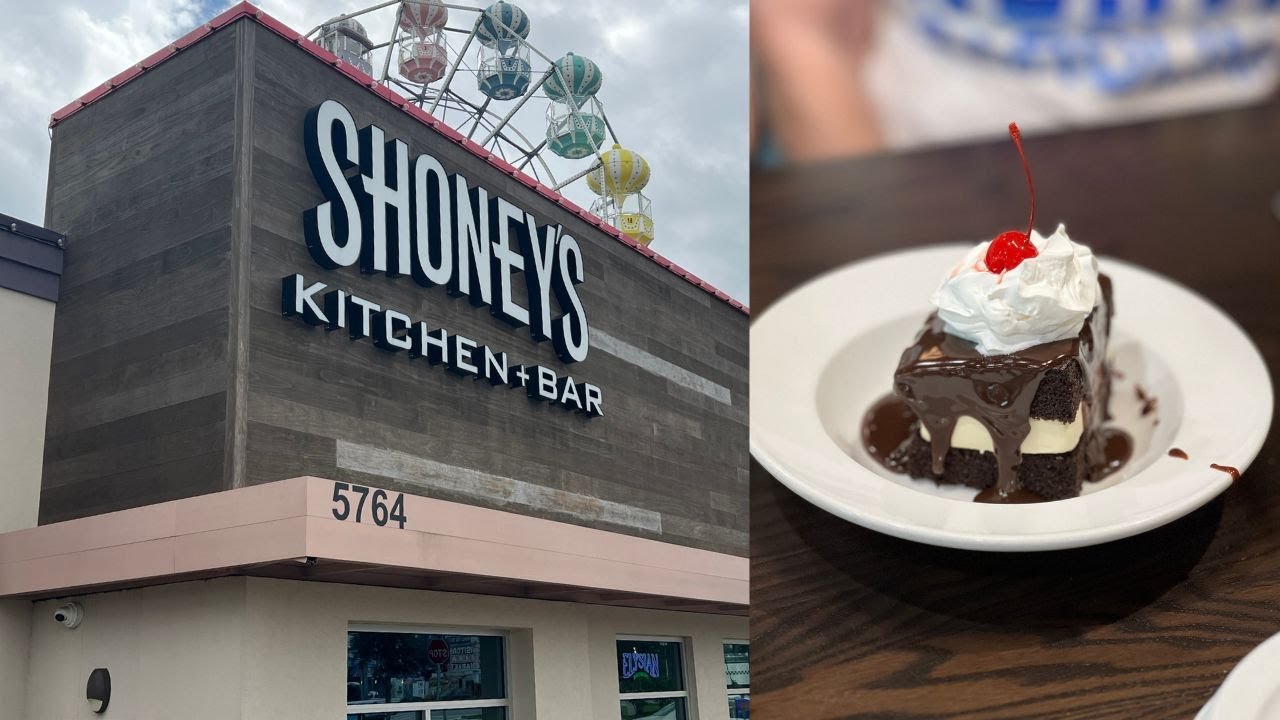 Ужин в ресторане Shoney's в Старом городе Киссимми, Флорида | Всемирно известный торт с горячим ш...