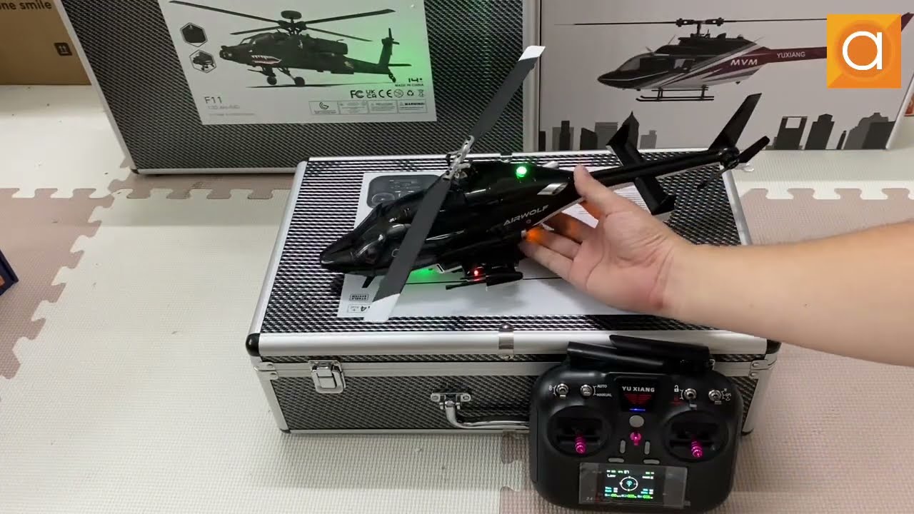 Máy bay trực thăng Yuxing F02s định vị GPS AirWolf Helicopter - Asun