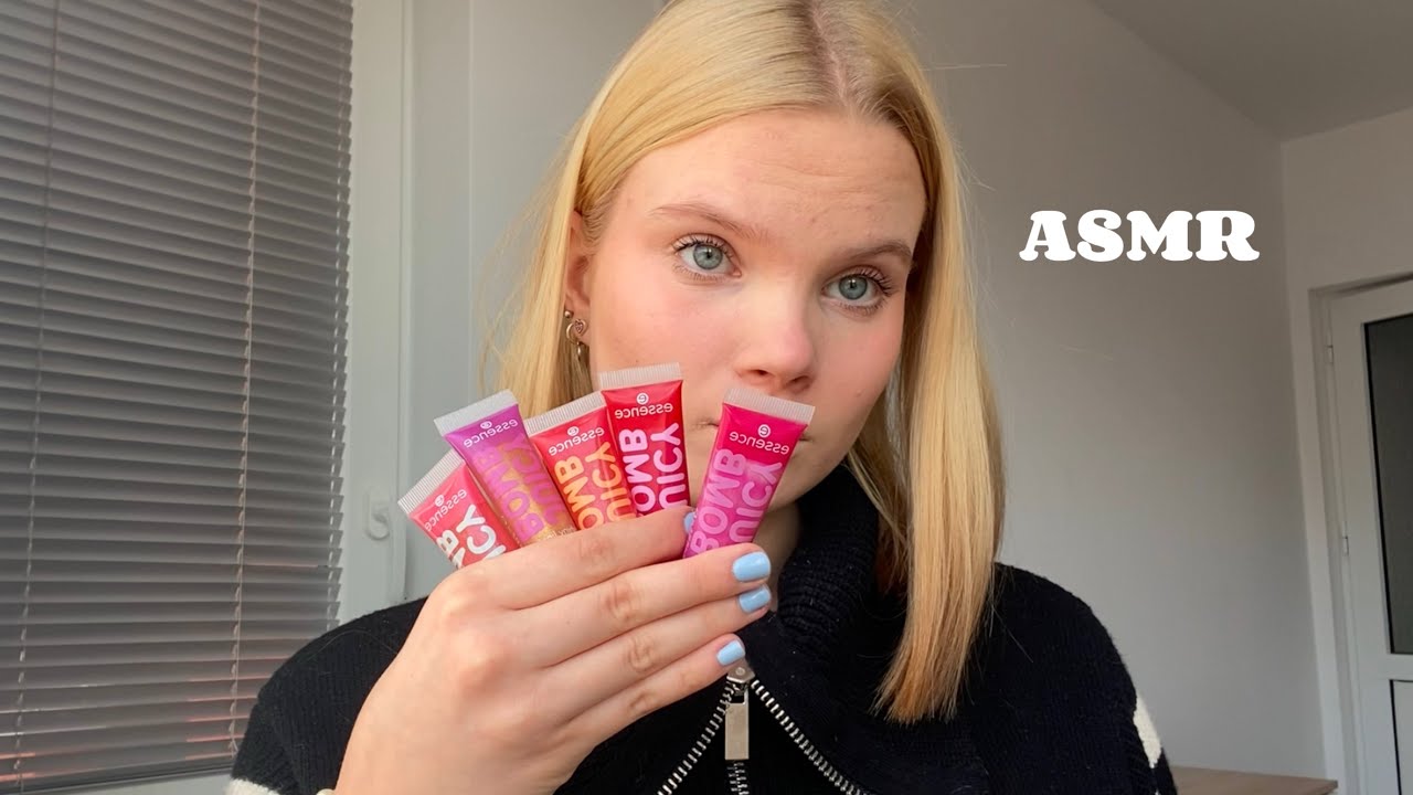 ASMR ✨juicy✨ lipgloss application 💋 | kisses, tongue clicks, tapping, mouth sounds…