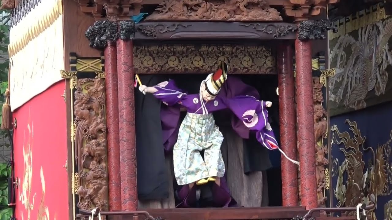 2019亀崎潮干祭東組「宮本車」～前棚人形「三番叟」