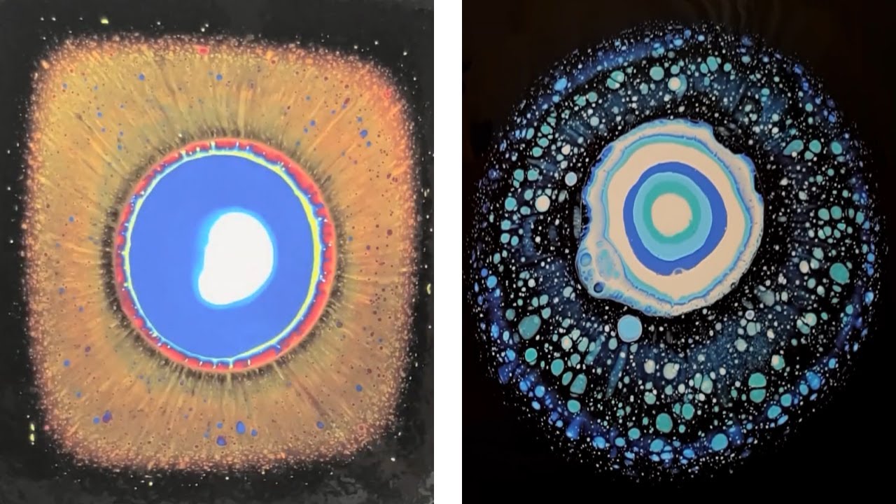 Fluid Art Open Cup Acrylic Pouring Paint Compilation