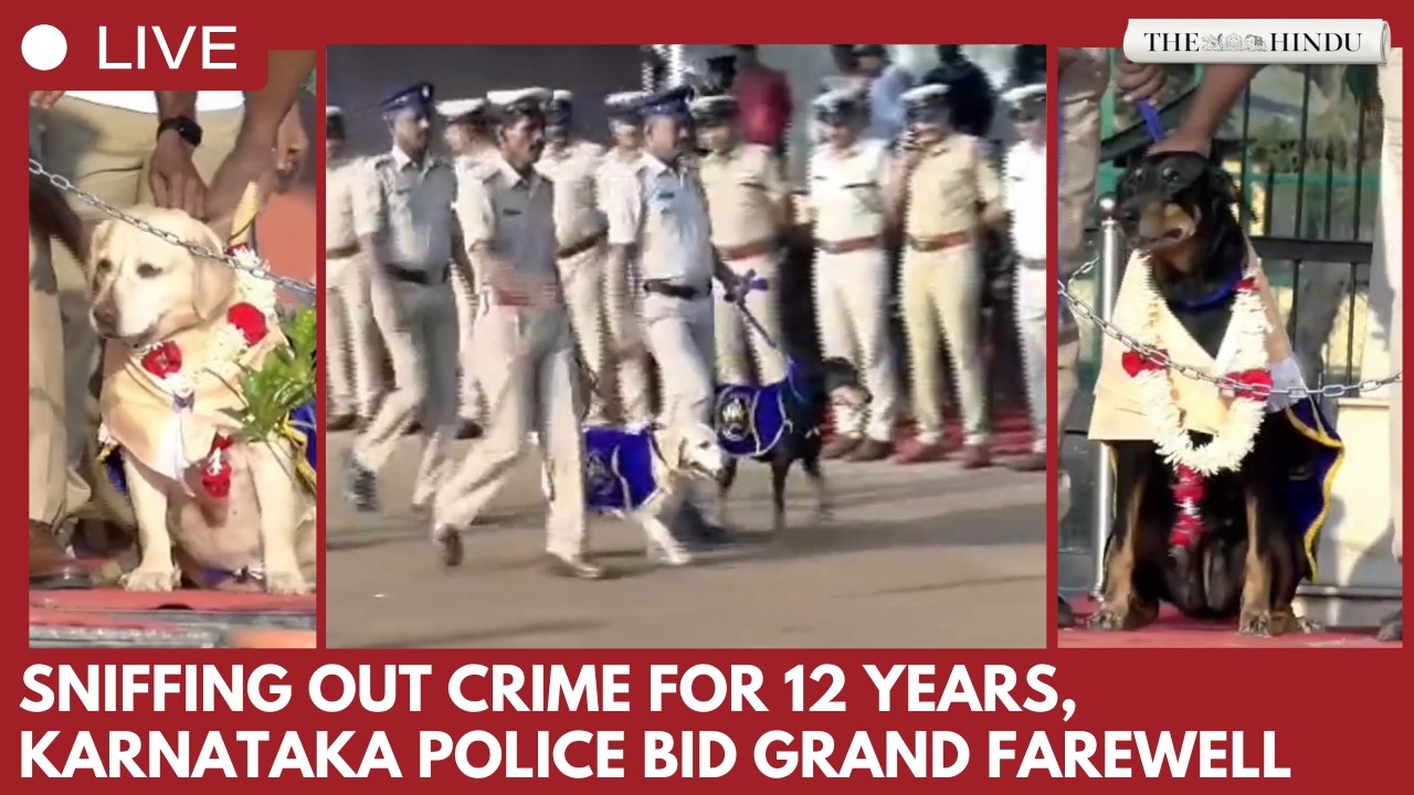 Karnataka Police give grand farewell to Stella and Raksha after 12 years of service