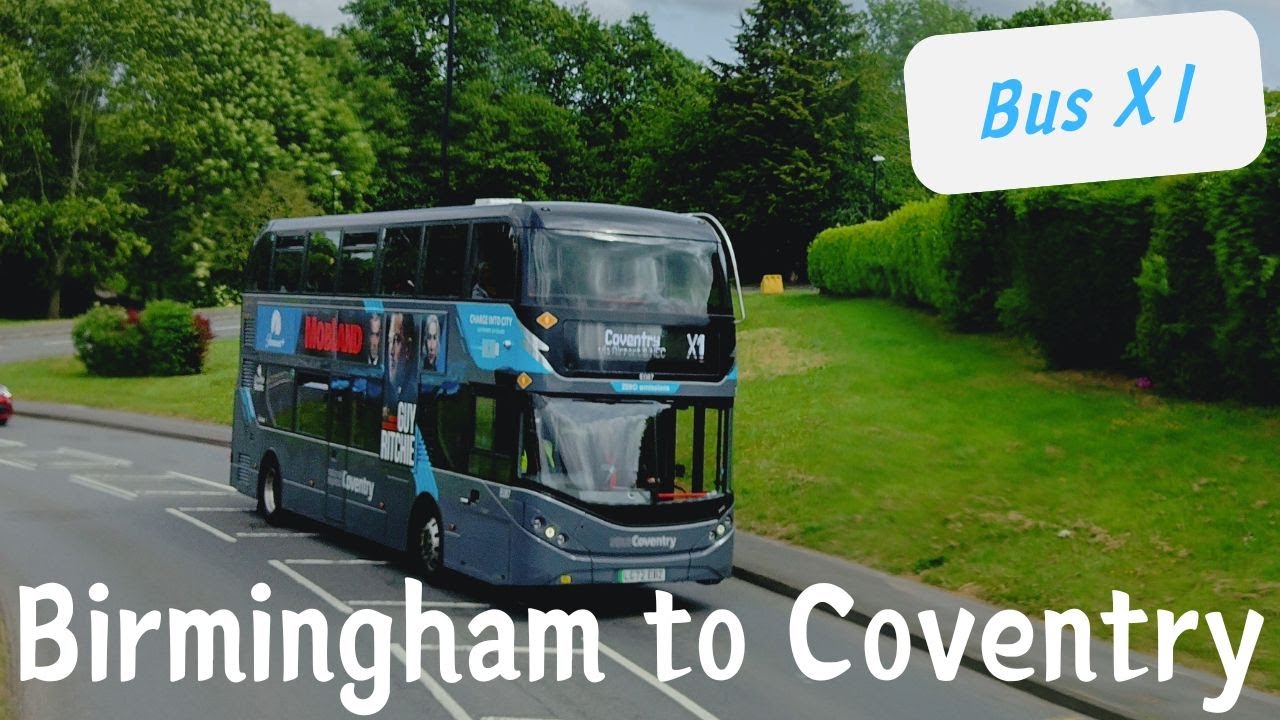 Birmingham to Coventry via Airport on bus X1 | May 2025