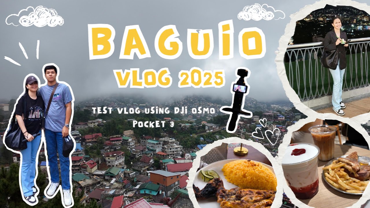 Baguio Vlog 2025 | test vlog using DJI Osmo Pocket 3 | foam coffee, vista de pino, other errand etc~