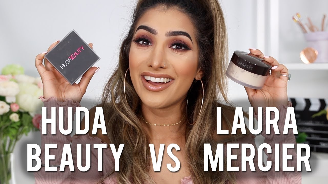 Huda Beauty EASY BAKE VS Laura Mercier Powder Review & Demo