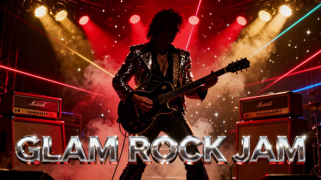 Stadium Lights & Glitter Guitars | Epic Glam Rock Instrumental