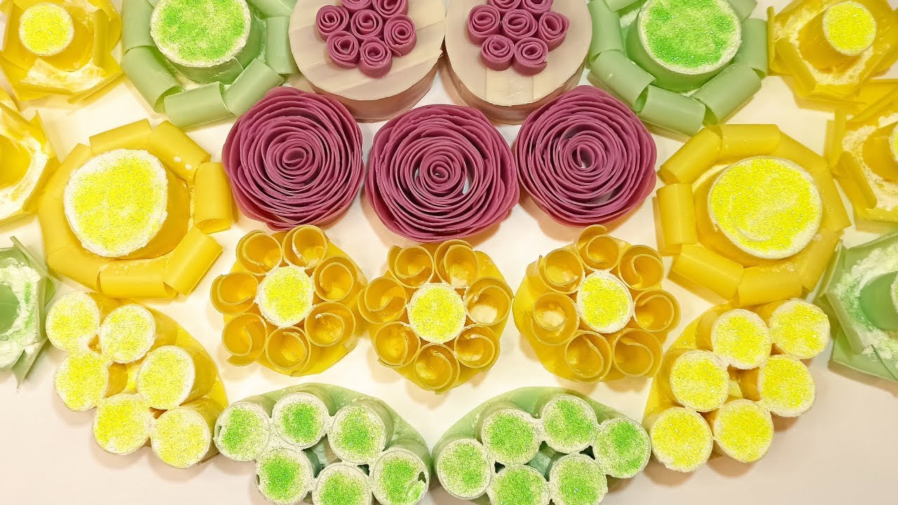 Soap Boxes with Starch | ASMR Crushing Soap Roses | Crispy Soap | Soap Curls Crushing
