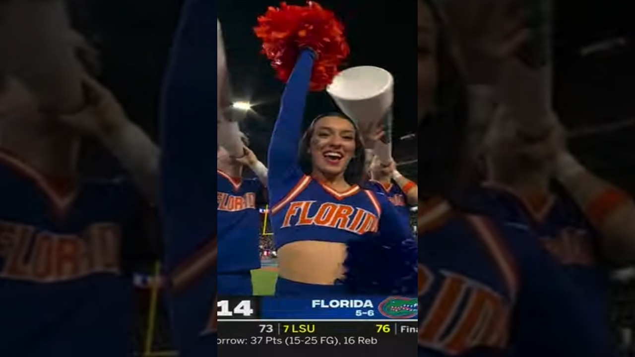 I WAS ON TV #cheer #gamedayvlog #collegeathletics #uf #football #collegegameday