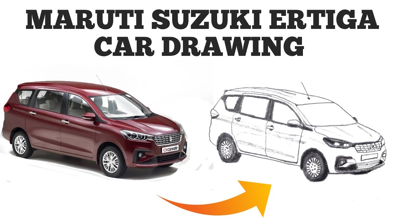 Maruti Suzuki Ertiga Car Draw | maruti suzuki car drawing | Ertiga 2021 model draw by shadow art