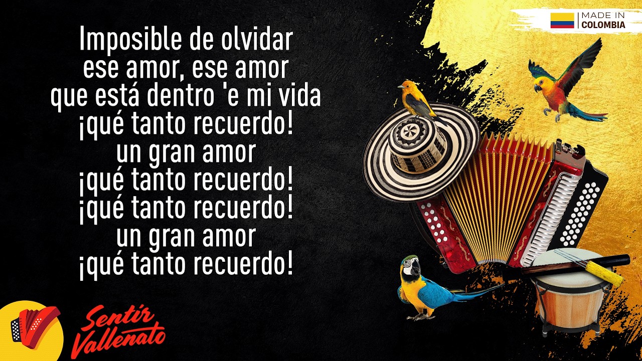 Recuerdos De Un Amor, Los Diablitos, Video Letra - Sentir Vallenato