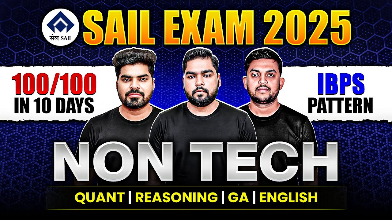 SAIL Recruitment 2026 Reasoning Class | IBPS Pattern | Non-Tech