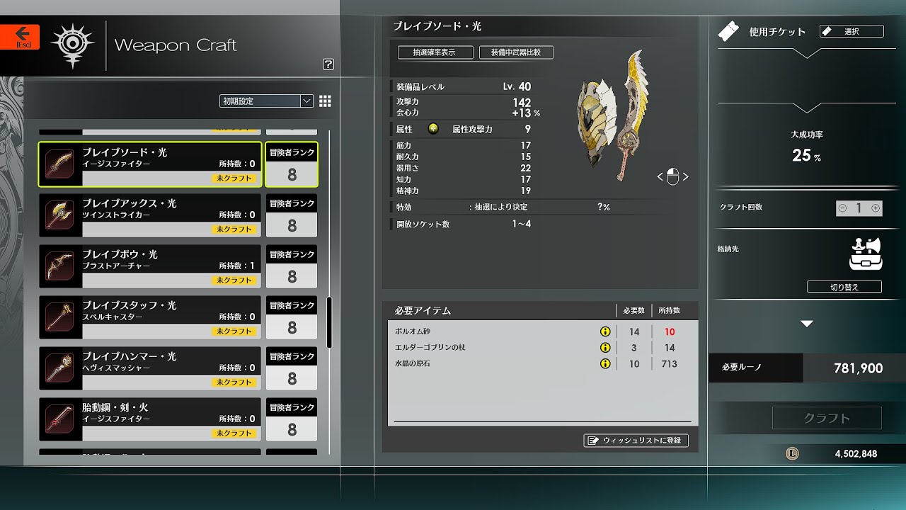 Blue Protocol Weapon Crafting Guide: Level 40 Weapons