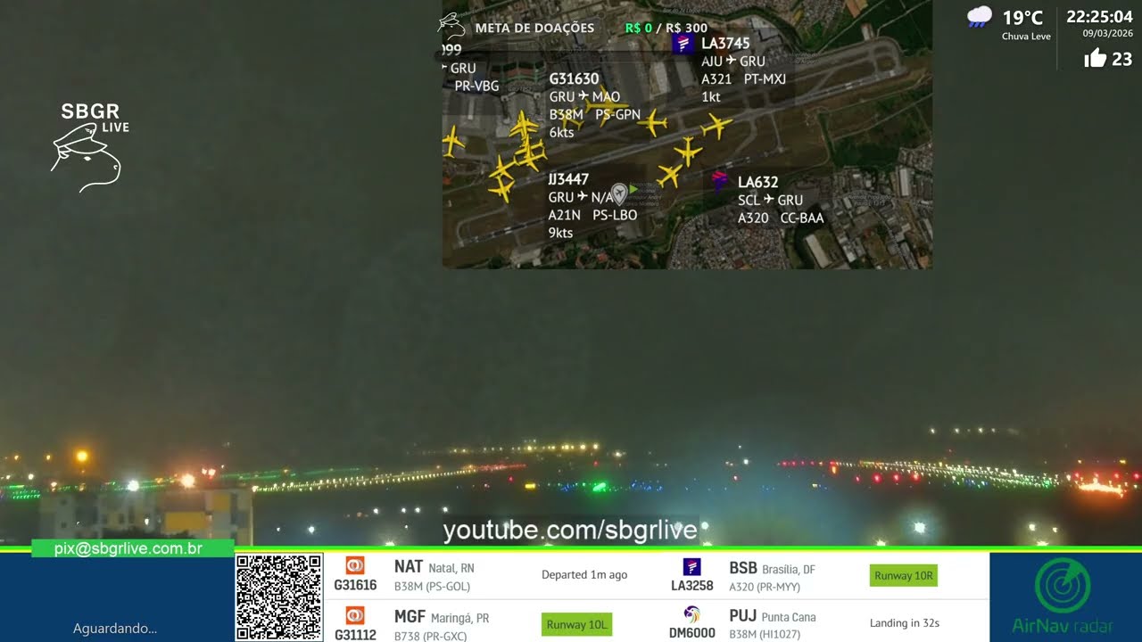 Live transmitida em 09/03/2026 noite