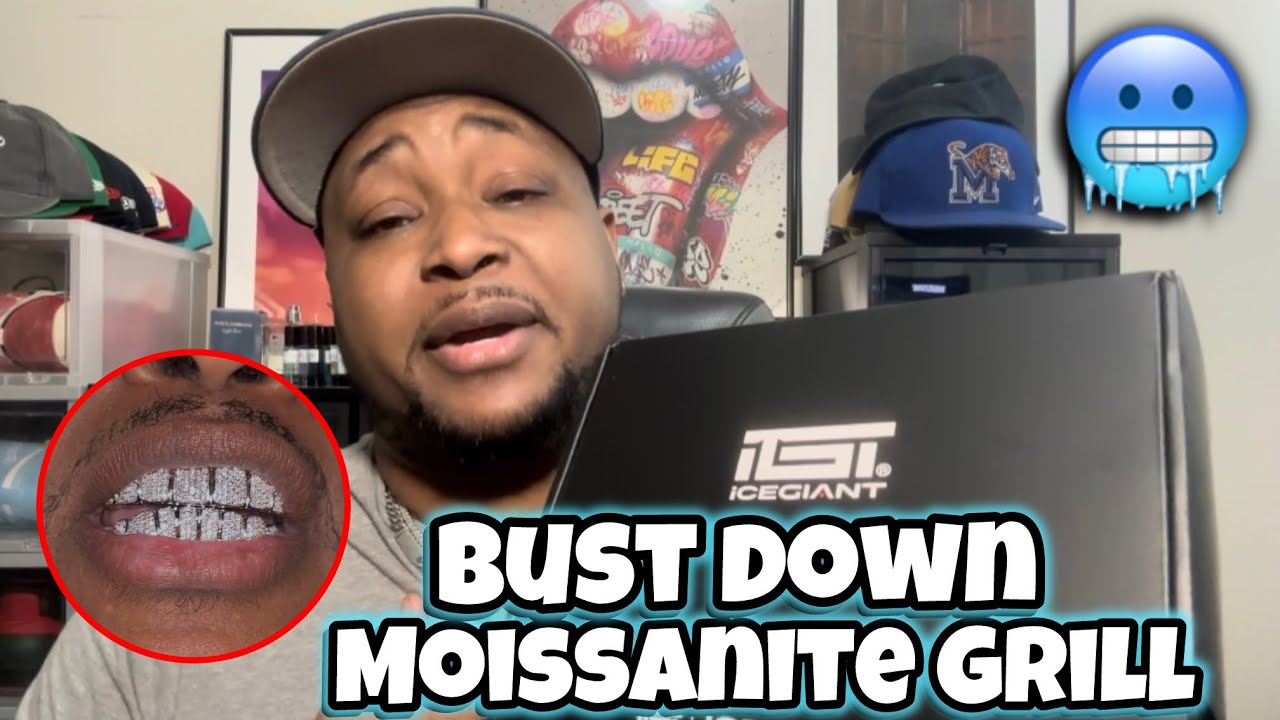 BUST DOWN MOISSANITE GRILL FROM ICE GAINT! HONEST REVIEW AND DETAILS.