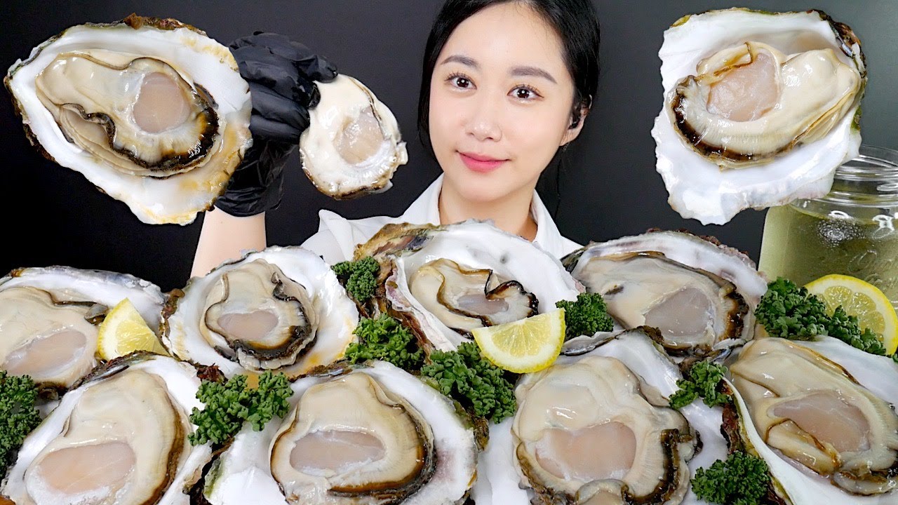 МУКБАНГ Гигантская Сырая Устрица🤍🦪 | Real Sound MUKBANG | АСМР | EATING SHOW