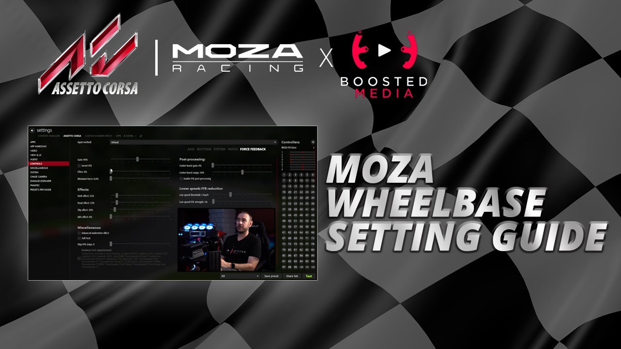 Руководство по настройке колесной базы MOZA для Assetto Corsa
