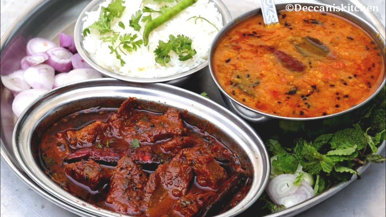 Achari Talawa Gosht & Tamatar ki Dal / Lunch & Dinner combo /Best Hyderabadi lunch & Dinner combo
