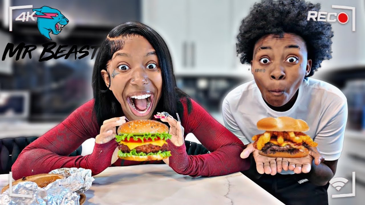 TRYING MR BEAST BURGER RESTAURANT WITH RKEMPIREE ❤️ 
