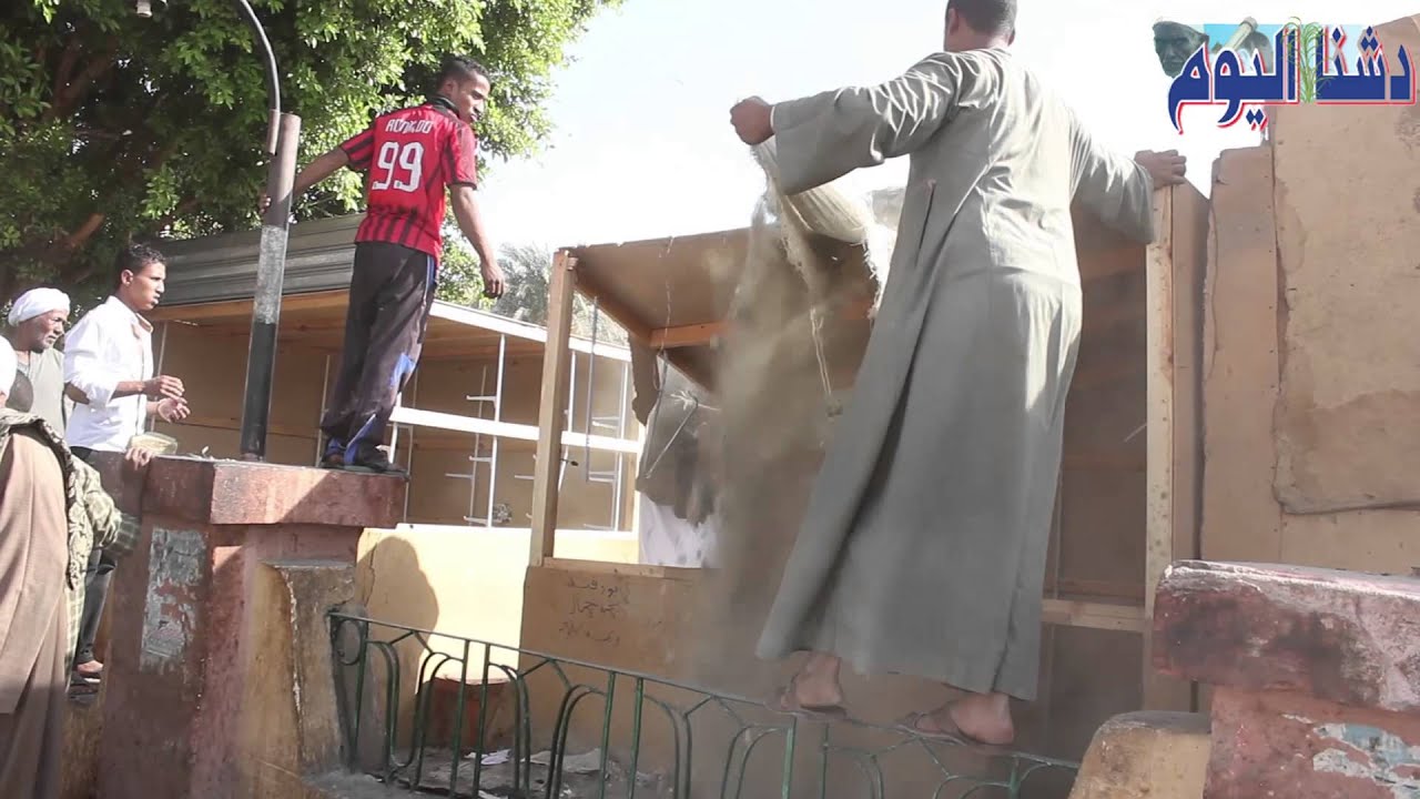 ازالة الاكشاك والتعديات بكوبرى دشنا الرئيسى وشارع مصر اسوان
