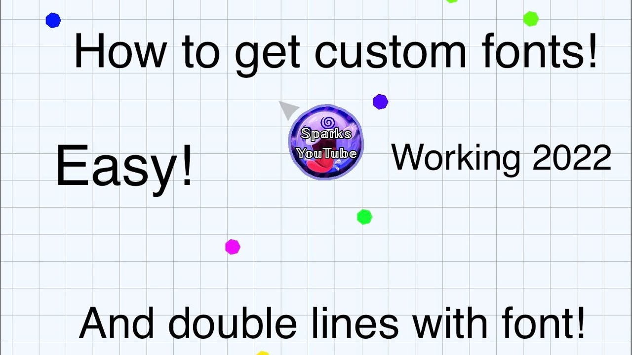 HOW TO GET CUSTOM FONTS AND DOUBLE LINE IN AGAR.IO TUTORIAL *WORKING 2022*