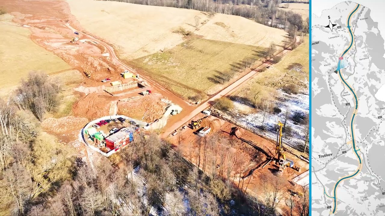 D11 - postup výstavby únor 2025