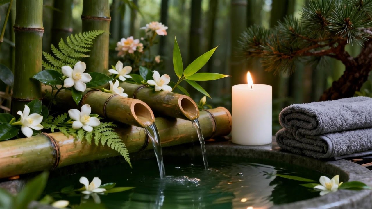 Soothing Relaxing Music 🌹 Peace of Mind, Anxiety Relief,Spa Relax Water,Relax Sleep Day Full 37