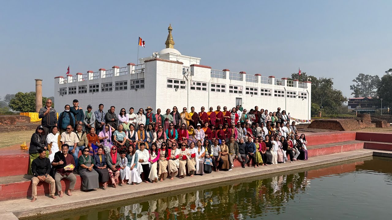 Munloo at Birth Place of siddhart Gautam, Lumbini Nepal 🇳🇵 with 95 Pilgrimers 