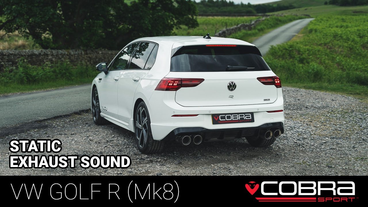 VW Golf R (Mk8) Exhaust Sound - Cobra Sport Exhausts Race GPF Back Exhaust Static Example