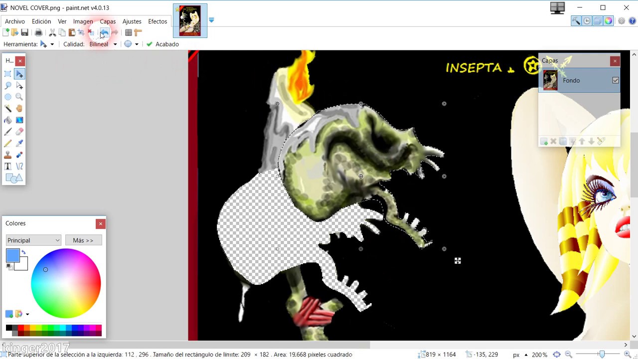tutorial poligonal select in paint net english
