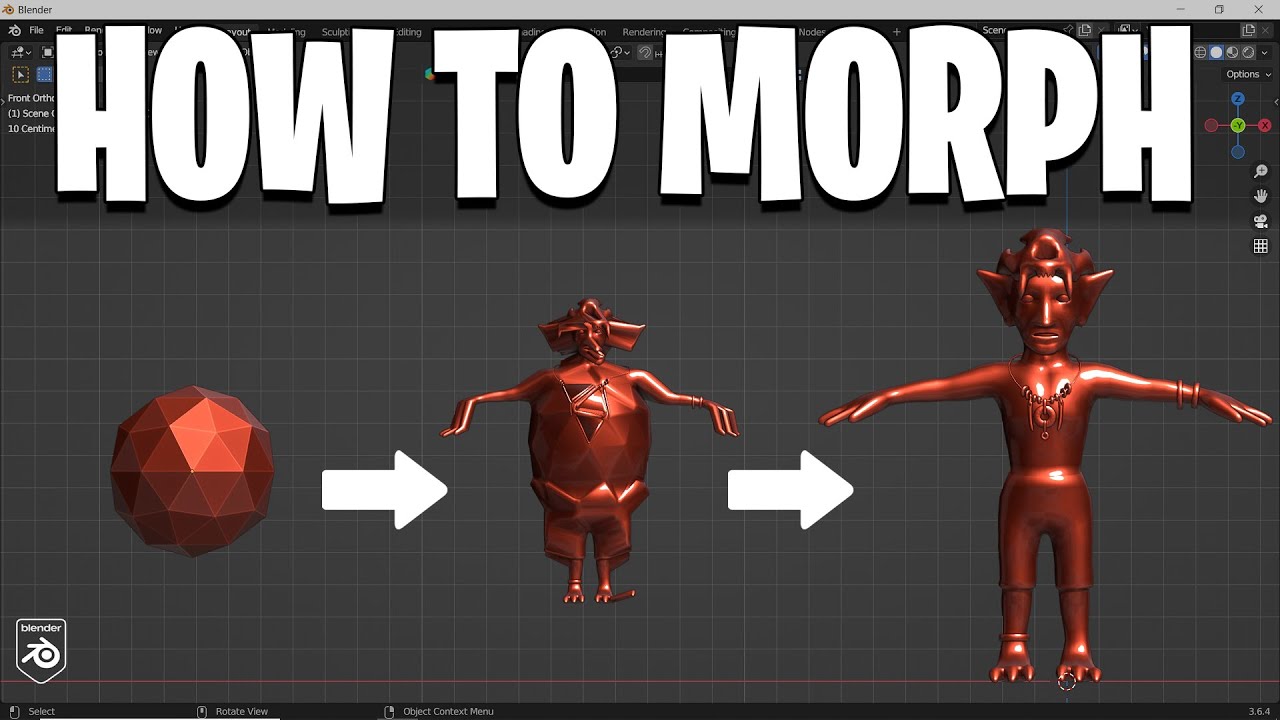 How to Morph Shapes in Blender 2024