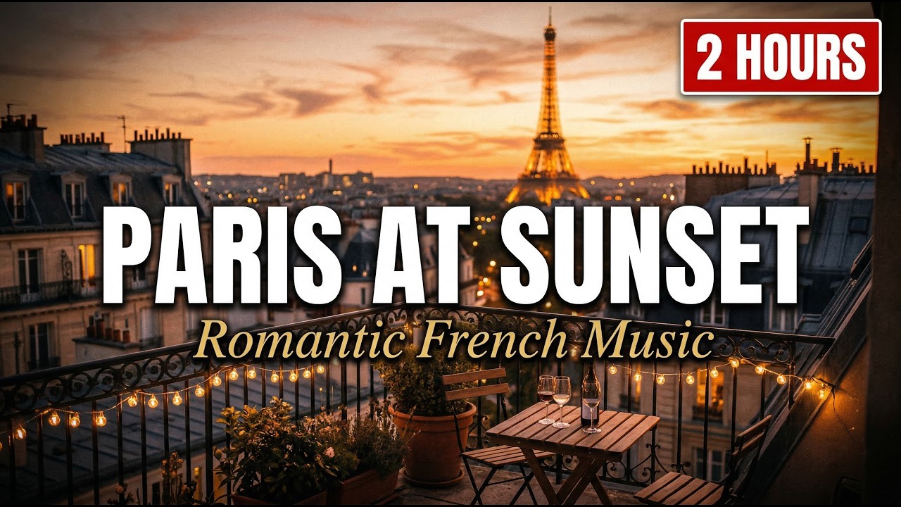 Romantic French Music 🌅 | Paris at Sunset — Feel in Love | 2 Hours