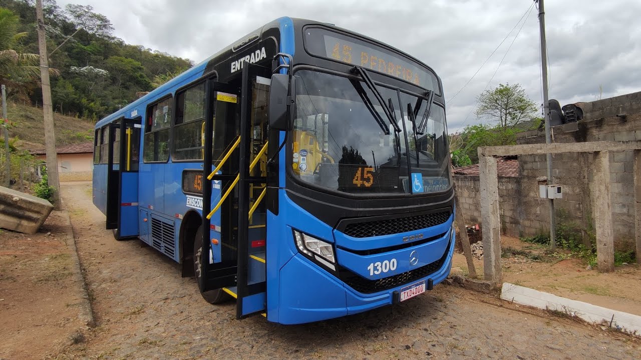 🚌 Linha 45 Carneirinhos (Centro) x Bairro Pedreira | Caio Apache Vip 5 MB OF-1619L ENSCON #1300