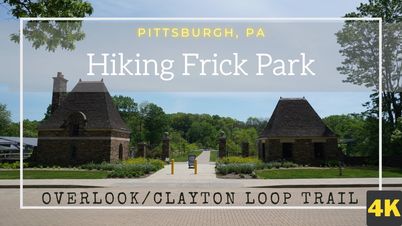 Walking Tour Frick Park Overlook/Clayton Loop Trail Pittsburgh PA 4K
