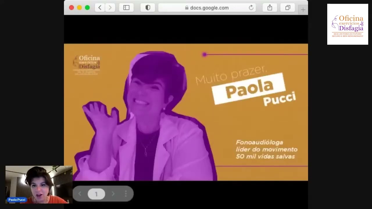 Oficina: Exercícios de Disfagia