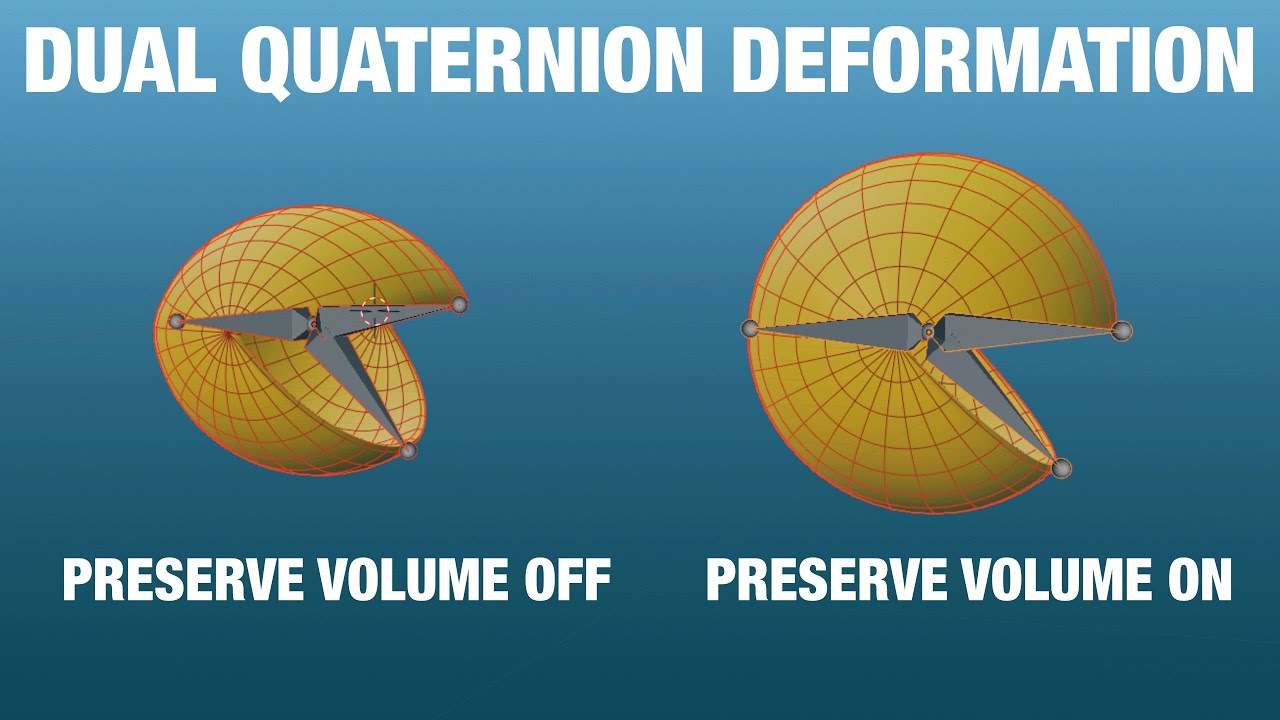 Dual Quaternion Deformation Blender Rigging | Preserve Volume Option