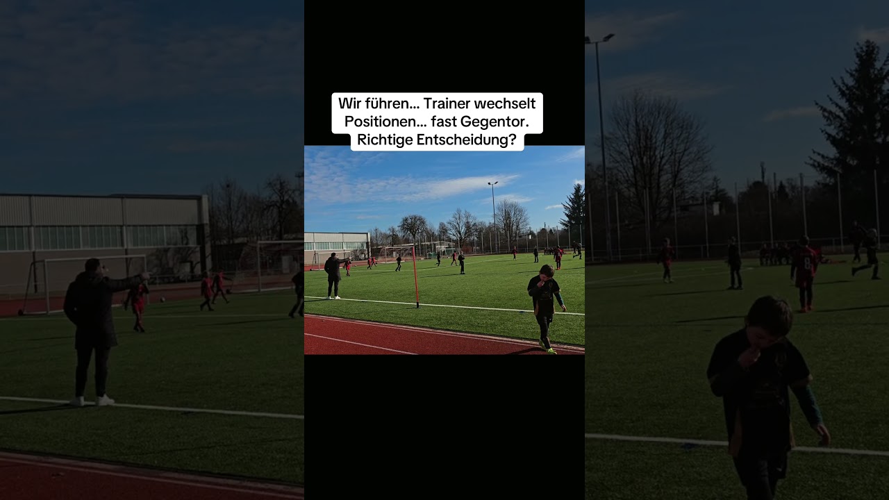 1:0⚽Trainer wechselt Positionen&ndash;fast Gegentor. Entwicklung wichtiger als Punkte? #jugendfussball