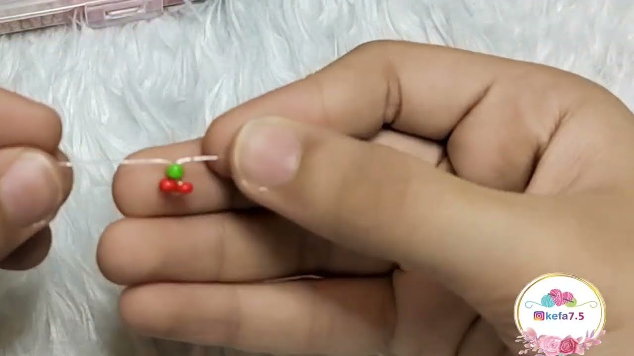 طريقة عمل كرز بالخرز /How to make cherries with beads
