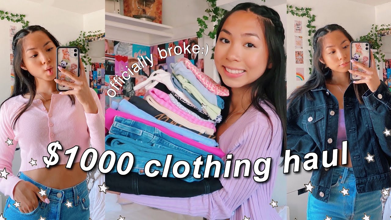 $1000 SUMMER CLOTHING TRY ON HAUL *ft. brandy melville,zara,urban,pacsun,etc*