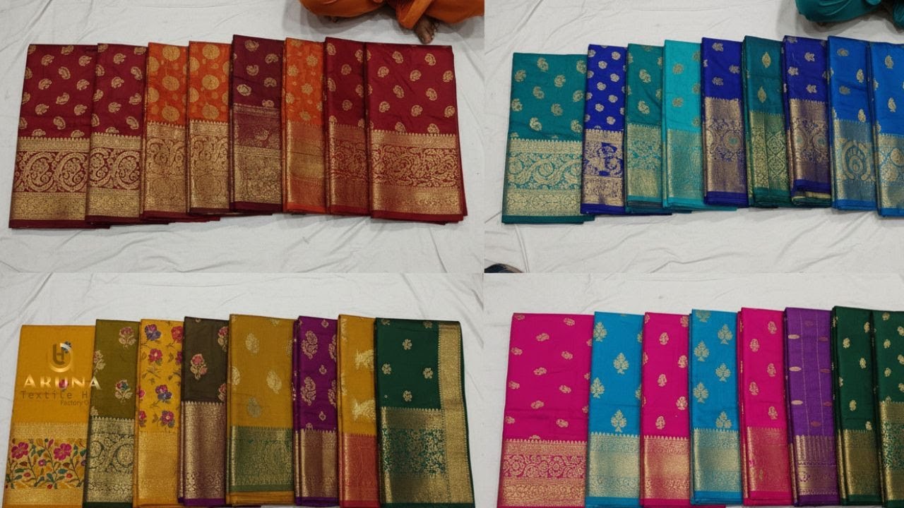 Real silk saree manufacturer in Surat | Biggest saree brand Aruna Textile Hub Saree Market | #saree