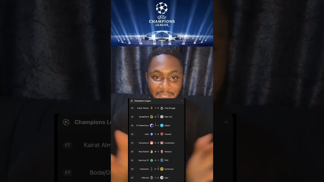 Champions League matches review 