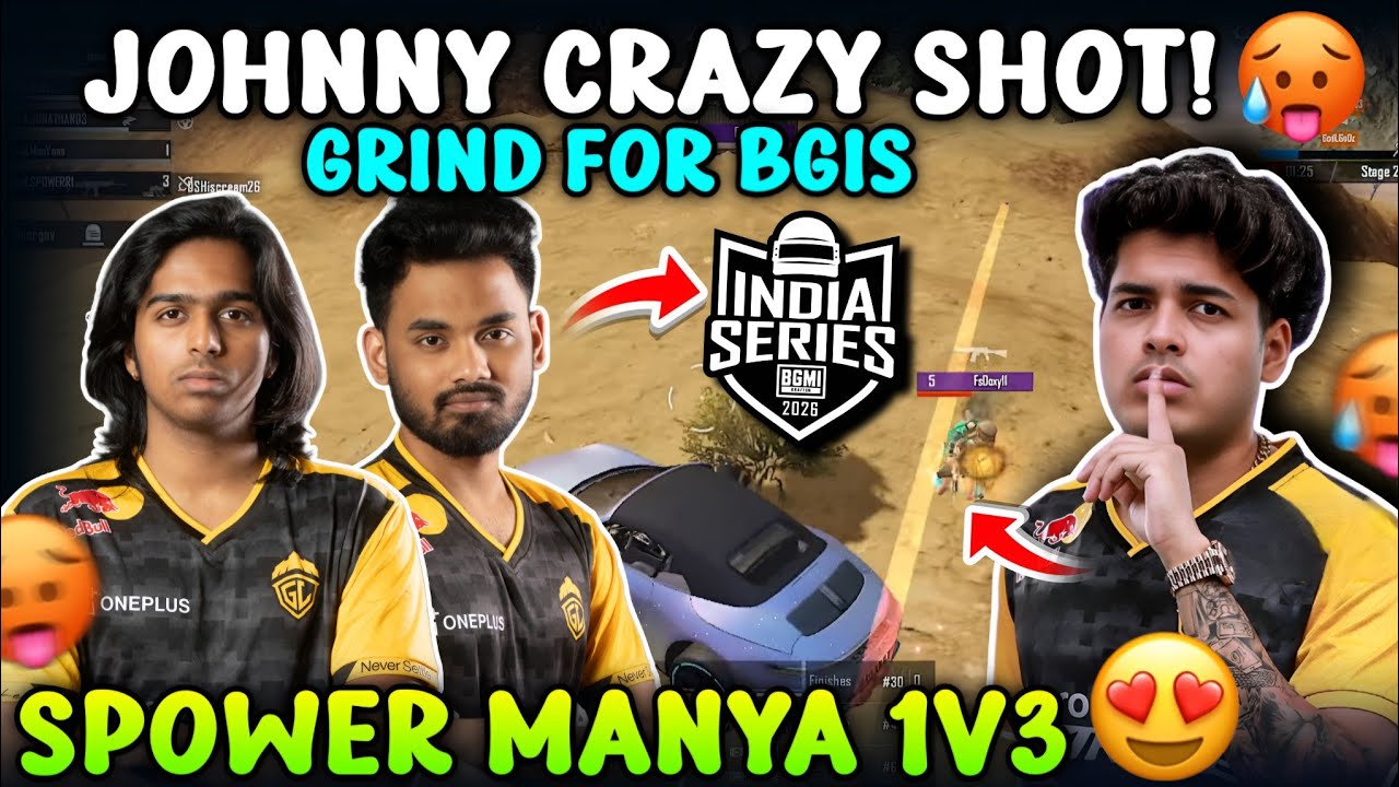 GODL SPOWER 1V3 🤫 MANYA 1V3 ☠️ JONATHAN CRAZY SHOT 😱 GODLIKE GRINDING FOR BGIS ROUND 4 ❤️‍🩹 | GODL 
