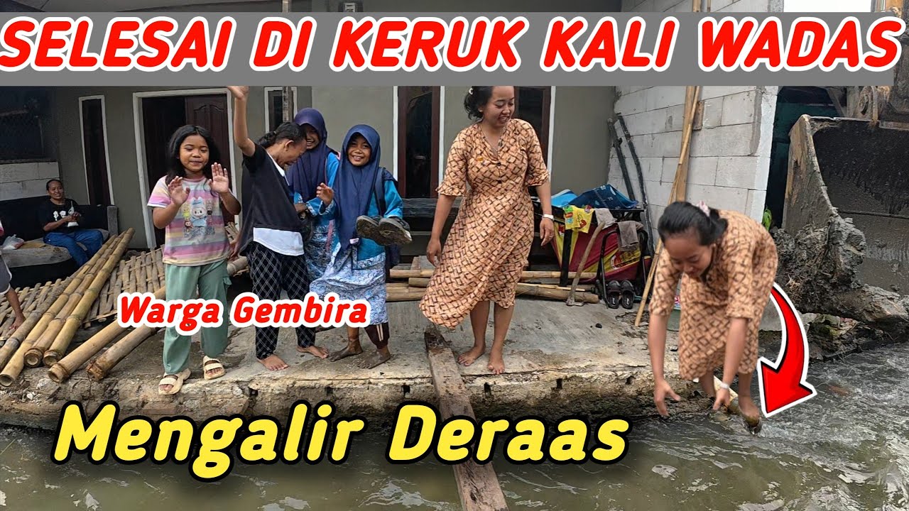 KALI WADAS DI KERUK || AIR MENGALIR DERAS WARGA 🌞SENANG TERIMA KASIH KDM #dedimulyadi 