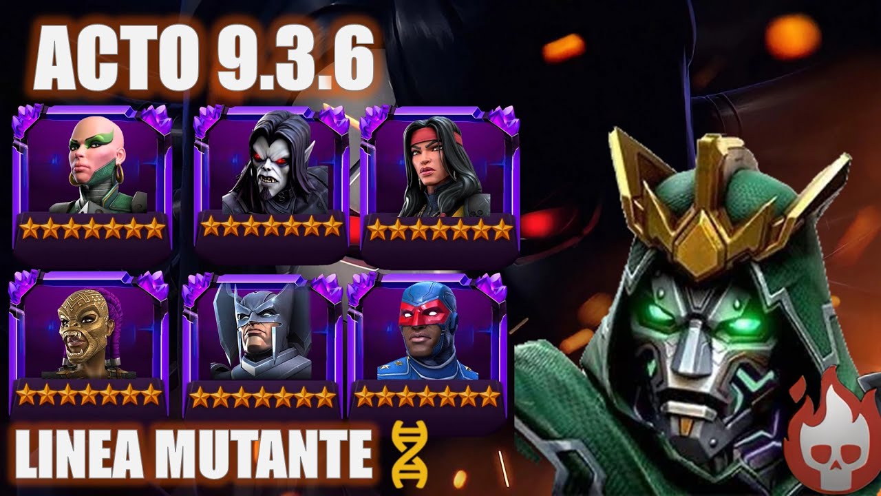 ACTO 9.3.6 EXPLORACION - LINEA MUTANTE- BOSS DREAD EMPEROR DOOM - NO RECURSOS - Marvel MCOC