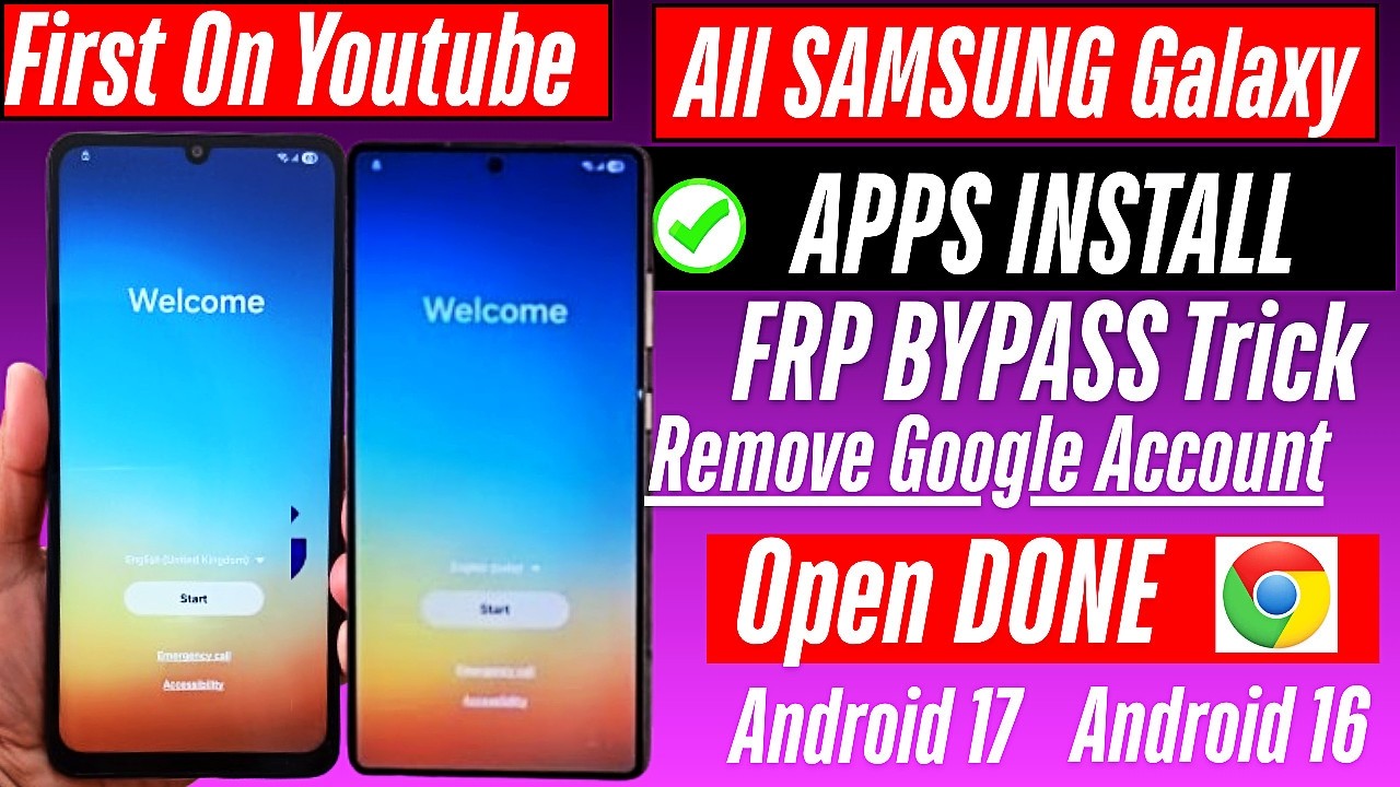 🔥Live Proof!! All Samsung FRP Bypass Android 16-17 | Chrome Open Fix | Apps Install Fix | No PC 2026