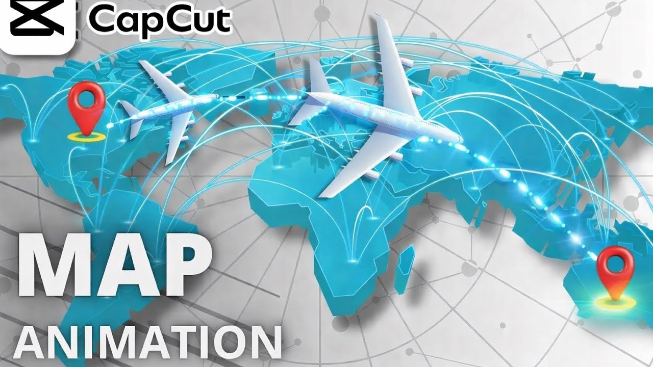 Урок по анимации карт в CapCut | Анимируйте маршруты путешествий как профессионал